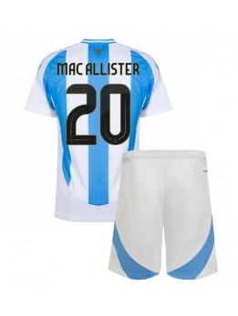 Argentinien Alexis Mac Allister #20 Heimtrikotsatz für Kinder Copa America 2024 Kurzarm (+ Kurze Hosen)